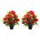 2pcs Durable Artificial Roses Realistic Silk Roses-Red 1