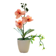 Realistic Artificial Bonsais Orchids Plant with-Spotted orange