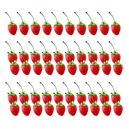 Decorative Fruit Strawberry Fake Fruit Model Artificial-Red