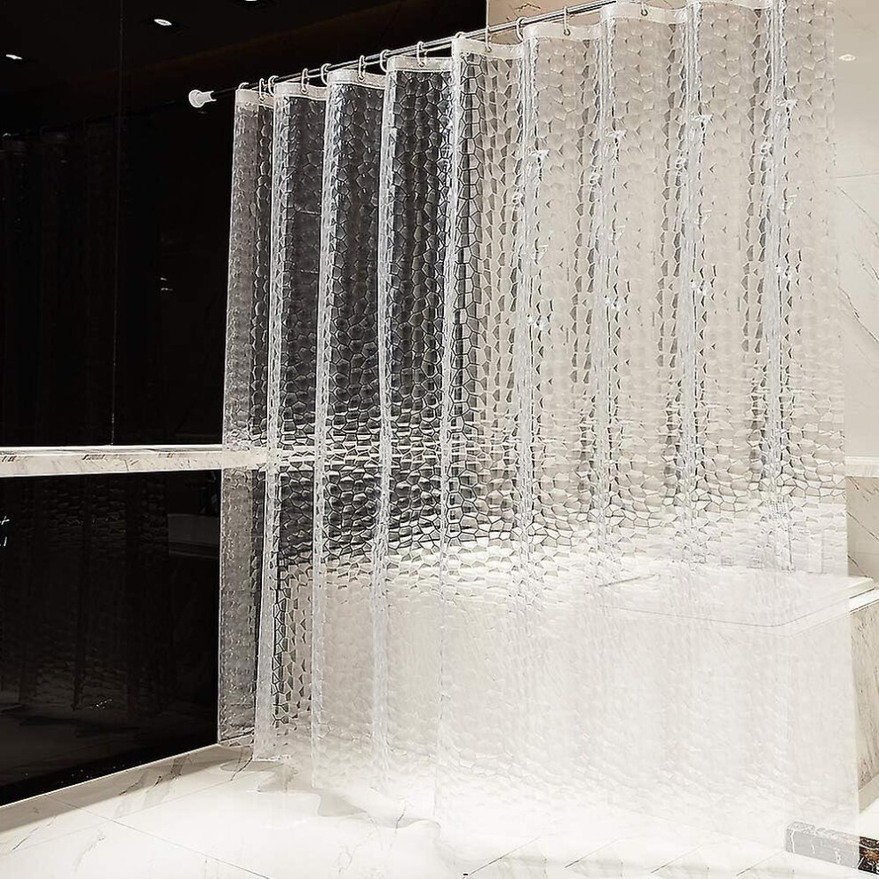 Kikidex (As Show, One Size) Anti-Mold Eva Shower Curtain, Eco-Friendly Water Shower Curtain