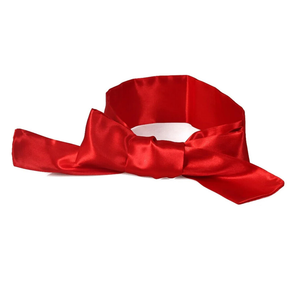 Red/Light Silk Eye Mask Silk Sleep Mask, Soft Eye Cover, Blackout Eye Mask, -Blocking For Sleeping
