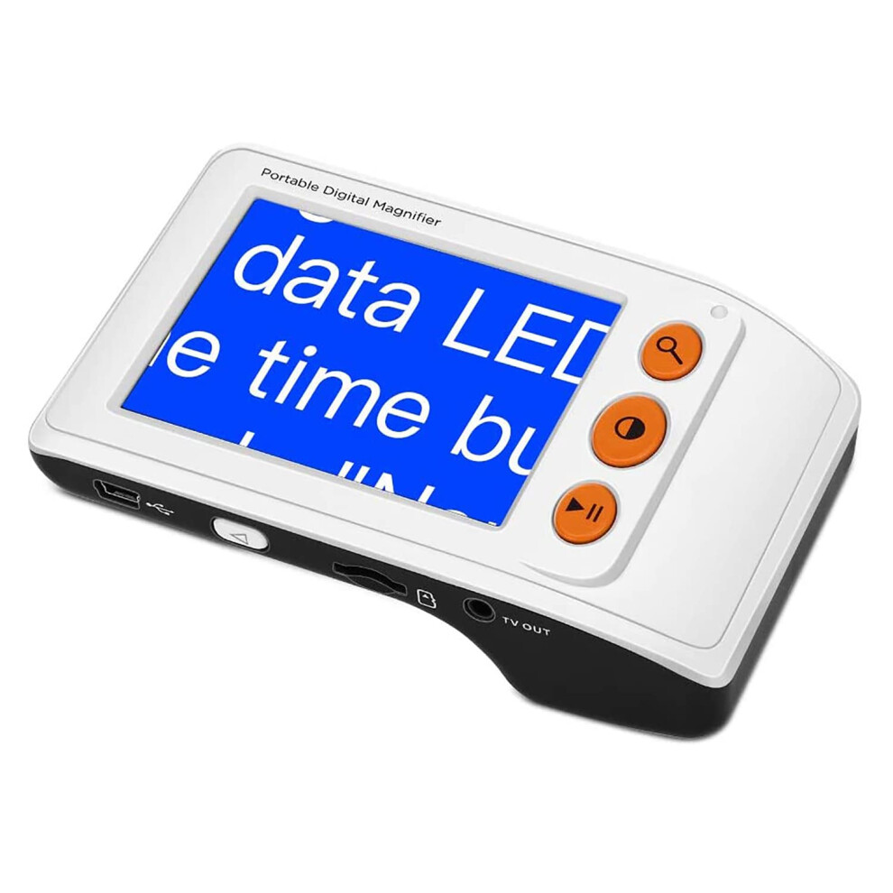 3.5 inch Handheld Digital Magnifier With LCD Display Magnification 2X-25X, Low Vision Reading Aid, 17 Color Modes