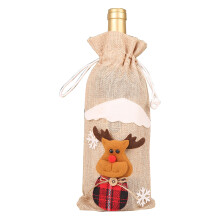 Christmas Decorations Santa Claus Wine Bottle Cover Snowman-D