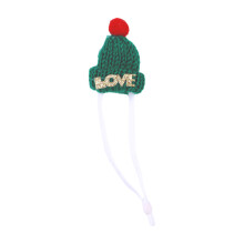 Small Pet Hat Costume Santa Hat Props Knitted Headwear-green