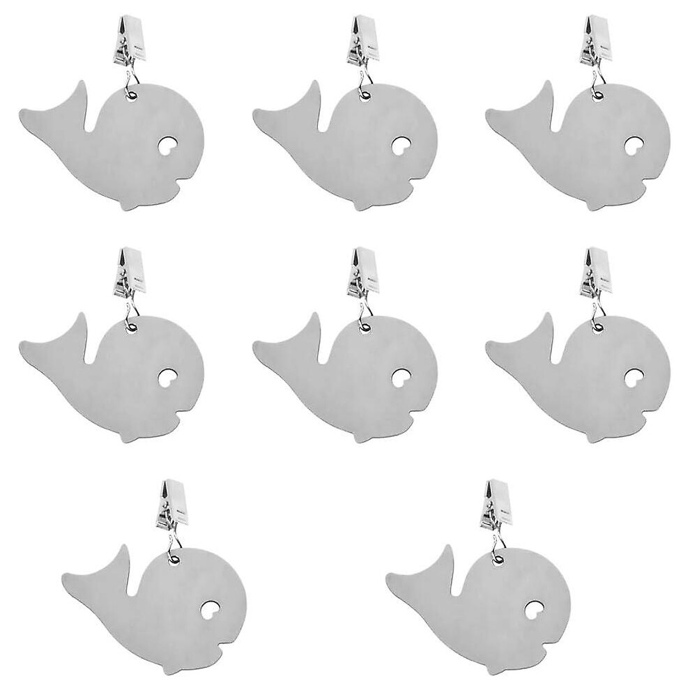 Kikidex (As Show, One Size) 8Pcs Stainless Steel Tablecloth Clips,For Party, Picnic, Garden, Home, Indoor, Camping-Shaped Dauphine