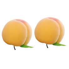 Simulation de pêches artificielles, 2 pièces, Fruits-Pêche jaune