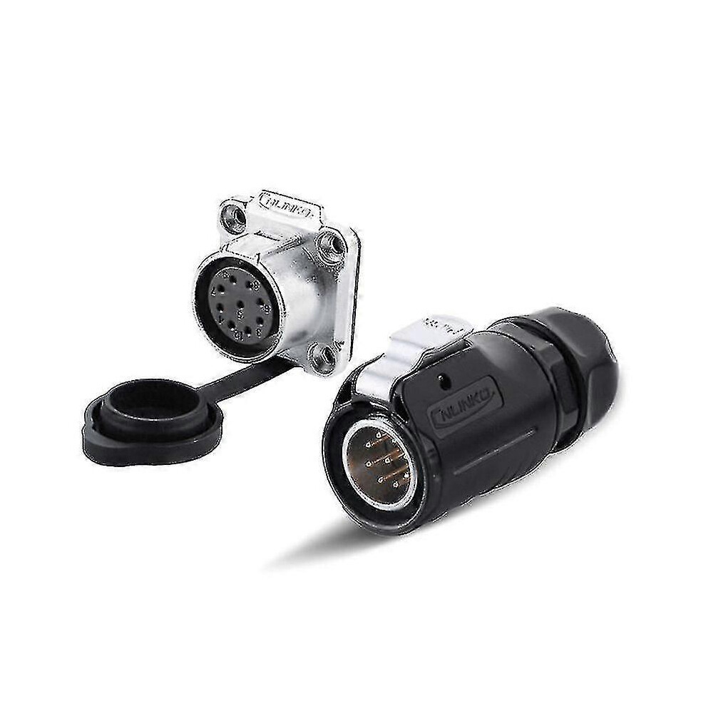 Waterproof CC connector LP20 2, 3, 4, 5, 7, 9, 12 pins, male/female, industrial, for solar power-image-OPC-PMHBD7B-NEW