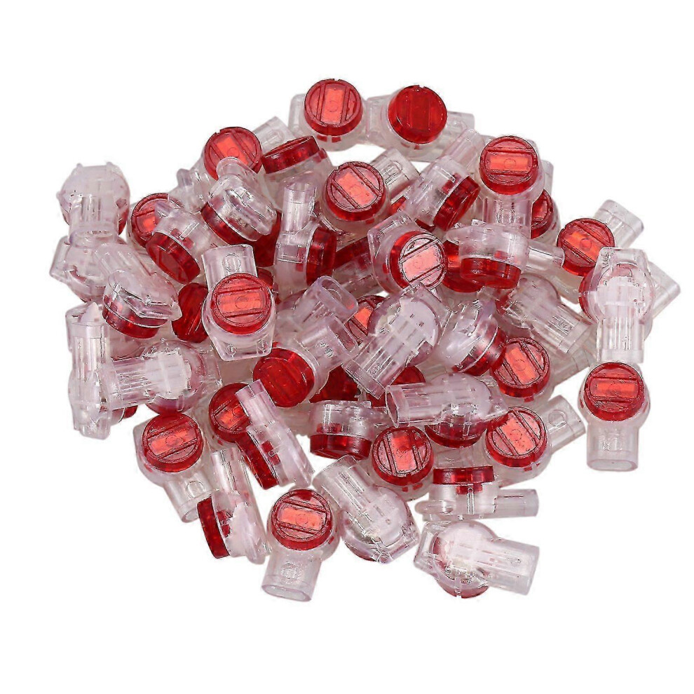3-Port Ur Connectors, 55 Pieces, Gel Splices, And Clear Red