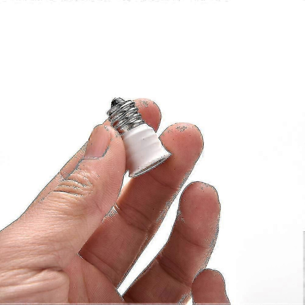 E12 To E14 Bulb Socket Adapter, Socket Converter, Candelabra Lamp Base Light/White
