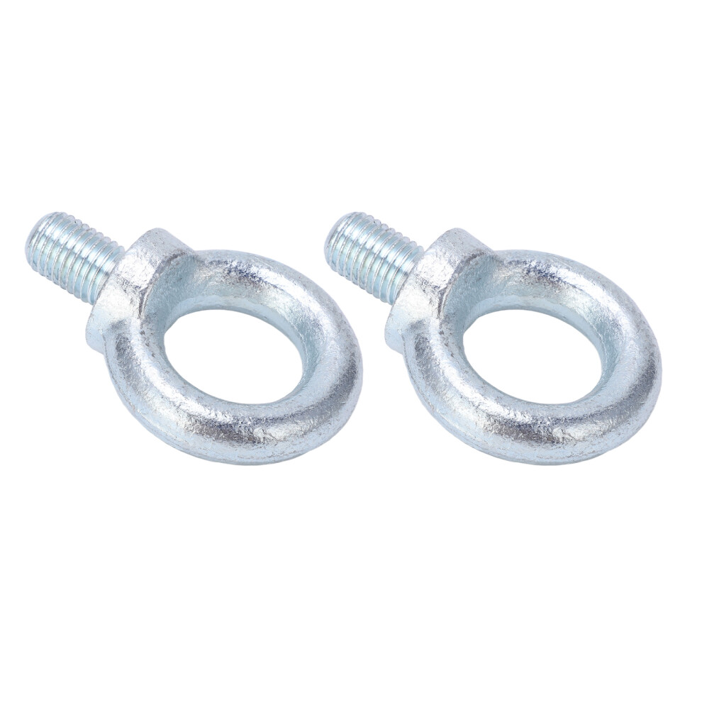2Pcs Deep Thread M20 Carbon Steel Galvanized Lifting Eyebolts For Heavy Lifting 4671356557478