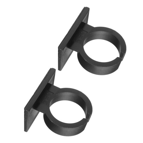 2Stk Schwarze Kunststoff Mikrofonclips Mit Praktischer Klebefläche
