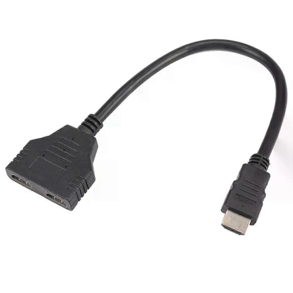 1-to-2 splitter converter cable adapter, 1080 male to 2 female ports