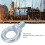 2PCS M22 Galvanized Carbon Steel Lifting Eye Bolts, Deep Threaded 3