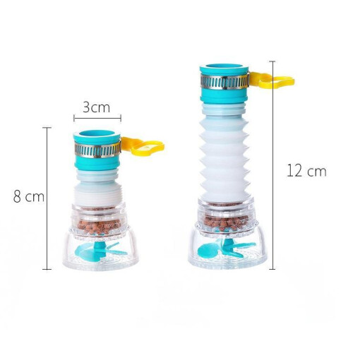(Blue, 1 PC) Universal Kitchen Faucet Splash Proof Head Spout Extender Filter Water Saver 2