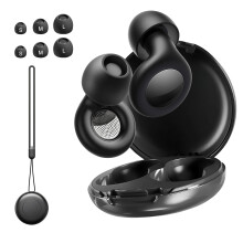 Earplug Reusable Silicone Earplugs with Storage Case-Black