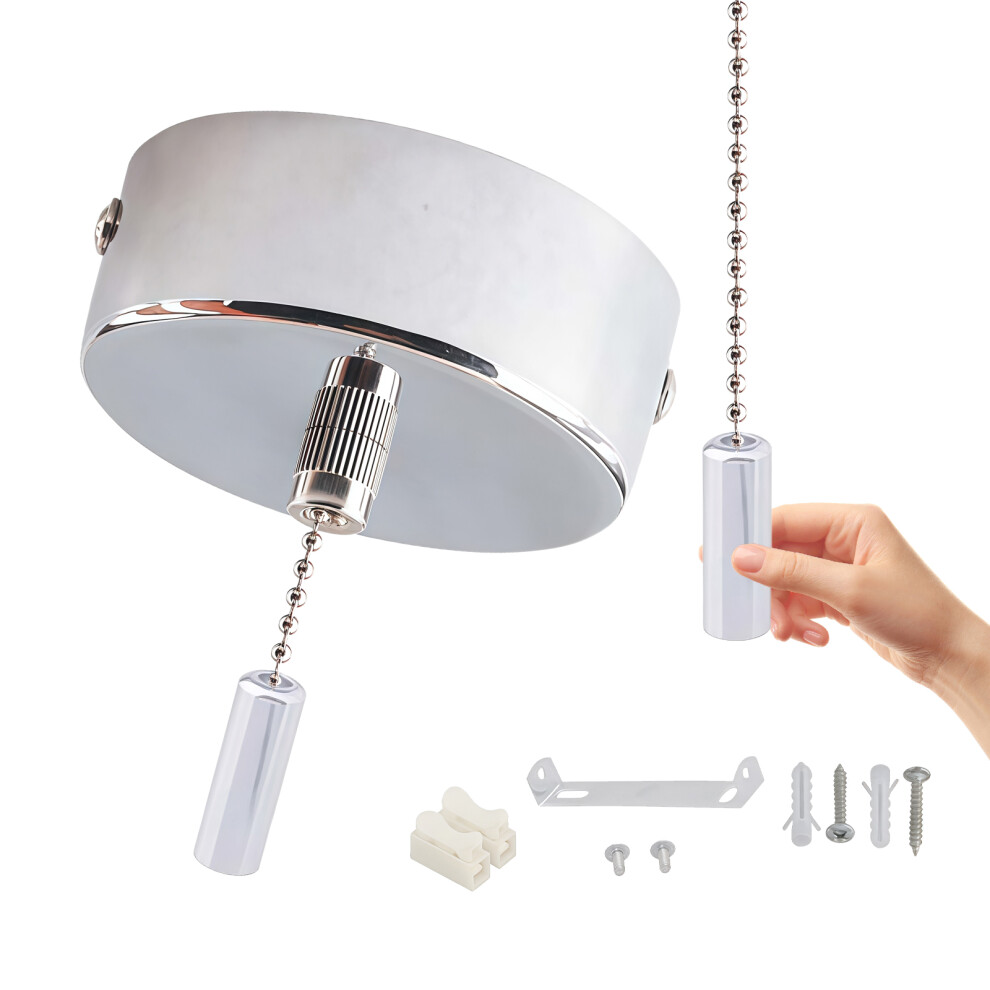Strong Pull Chain Switches 150Cm Cord Lamp Switches For-Chrome 7704000063845