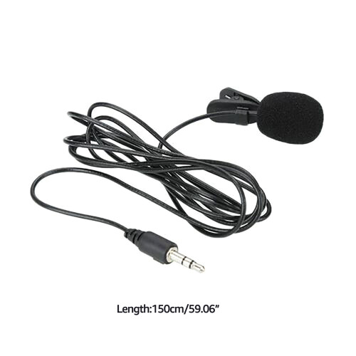 3.5mm Lavalier Microphone Hand-Free Mini Wired Collar Clip Mic 2