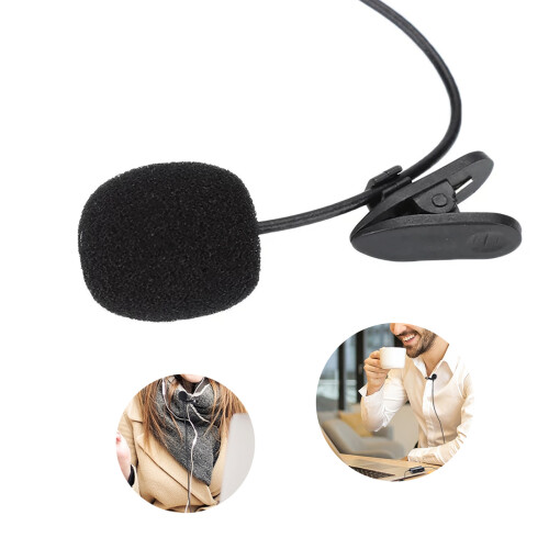 3.5mm Lavalier Microphone Hand-Free Mini Wired Collar Clip Mic 1