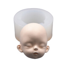 Baby Face Silicone Molds Baking Tools Handmade Doll Head Clay