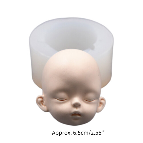 Baby Face Silicone Molds Baking Tools Handmade Doll Head Clay 2
