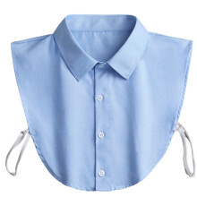 Triangle Shape False Collar Summer Spring Woman-Light Blue