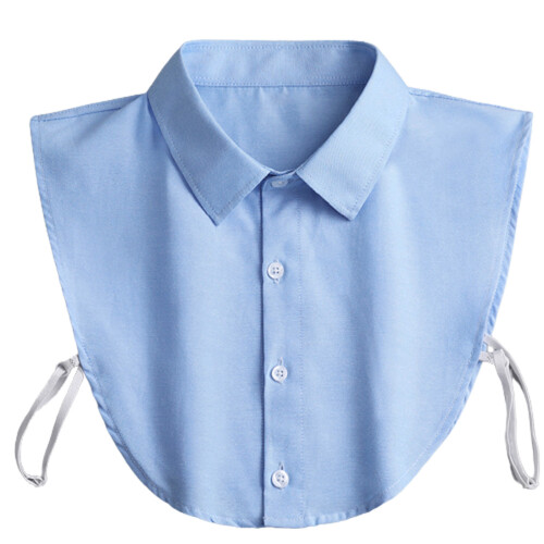 Triangle Shape False Collar Summer Spring Woman-Light Blue