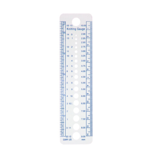 Plastic Knitting Gauge Needle Ruler Gauge Ruler-Ordinary Ruler