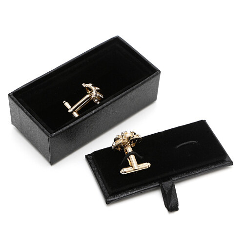 Black Cufflink for Case & Ring Storage Display Holder Jewelry 2