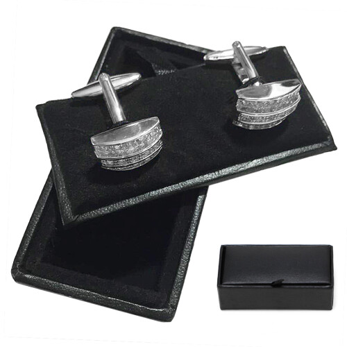 Black Cufflink for Case & Ring Storage Display Holder Jewelry 1