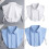 Triangle Shape False Collar Summer Spring Woman-Light Blue 2