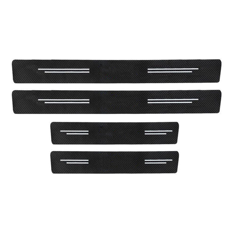 4Pcs Car Door Sill Strip Cartoon Pu Leather Scratch-Resistant Protective Sticker 8441356562606