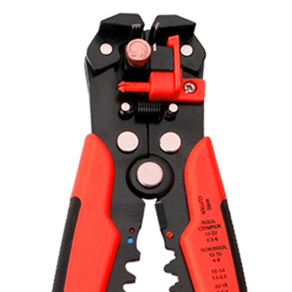 Multifunctional Steel & Plastic Wire Stripper Crimping Pliers Red 8331356562631