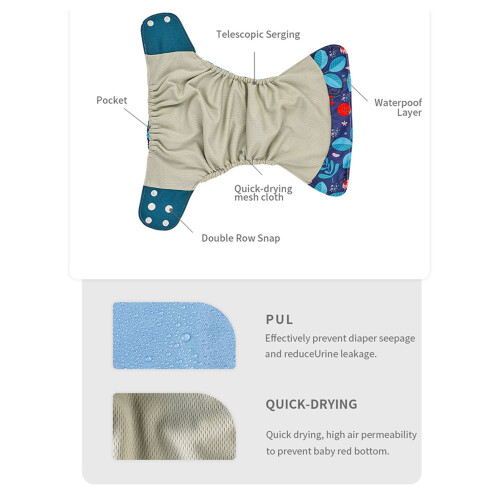 4 Stück/Packung Baby-Stoffwindeln, waschbar, 2