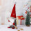 Nice Swedish Gnome Plush Sweeping Gnome with Broom Figurine-Red 4