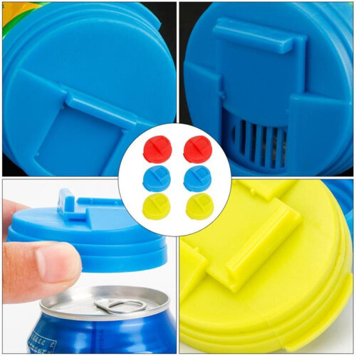 (Red, 2pcs) 2PCS Leakproof Reusable Plastic Can Covers with Scratch Resistant Feature 1
