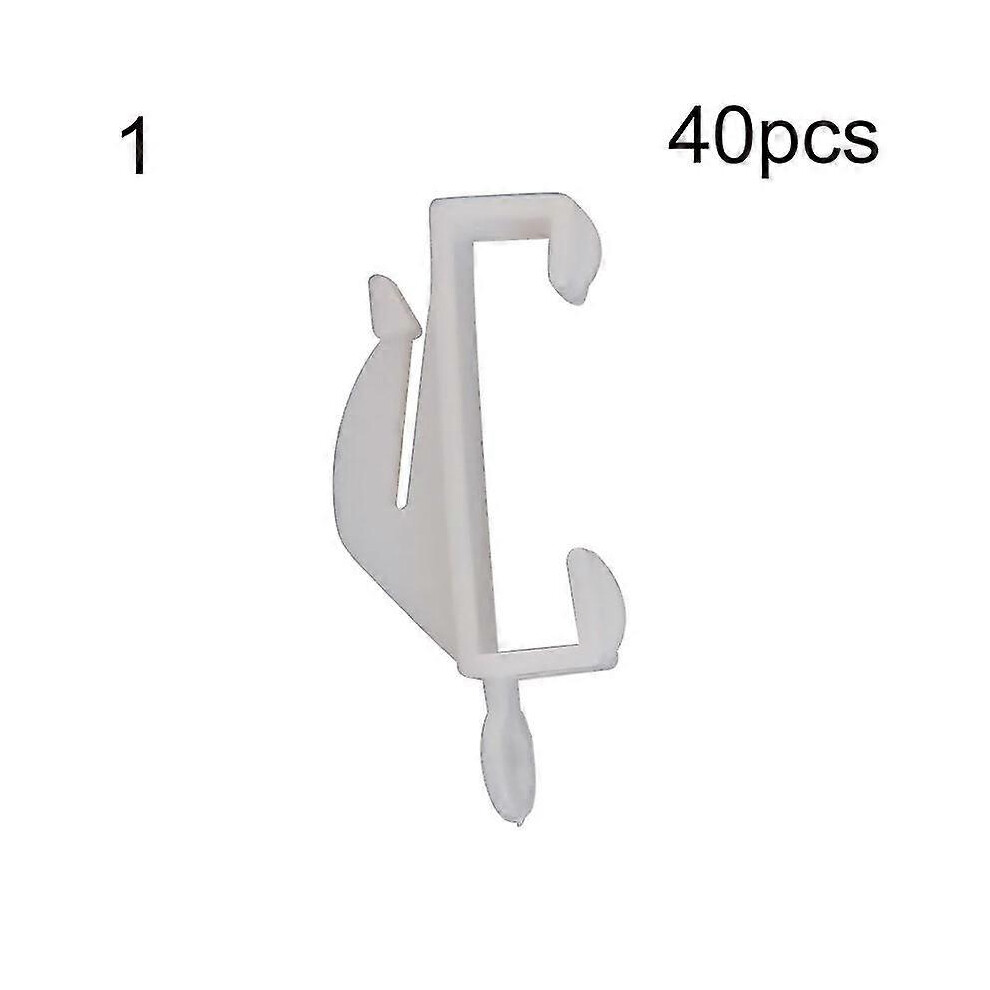 Kikidex (As Show, 4) 40Pcs Window Curtain Rod Slide Rail Track Glider Drape Pole Runner Loop Hook