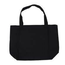 (Black) Canvas Yoga Mat Bag Lightweight Large Capacity Shoulder Gym Bag Black