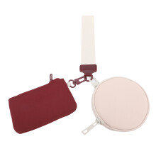 Dual Pouch Keychain Wallet for Keys & Cards