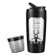 (Black) Electric Protein Shaker Bottle Blender Bottles for Protein Mixes Rechargeable Shaker Cup Shakers for Protein Shakes  White