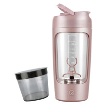 (Pink) Electric Protein Shaker Bottle Blender Bottles for Protein Mixes Rechargeable Shaker Cup Shakers for Protein Shakes  White