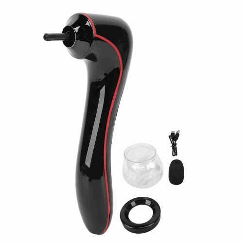(Black) Pulitore Pennelli 3 Vel USB Ricaricabile Bianco