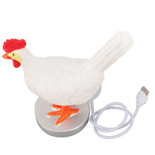 3D Chicken Egg Night Light USB White