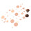 4pcs Rose Gold Star Circle Wedding Party Garlands 3