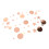 4pcs Rose Gold Star Circle Wedding Party Garlands 4