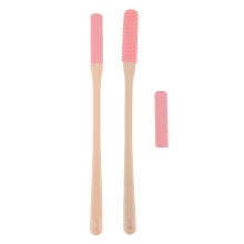 (Pink) 2x Fußreinigungsbürste zur Hornhautentfernung, lang, rosa
