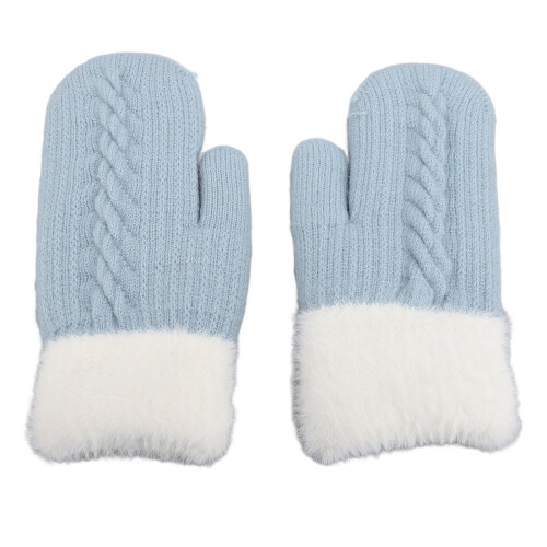 Doppelseitige Strick-Wellness-Fingerhandschuhe für Damen