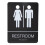 Braille-WC-Schild aus Edelstahl, 20x15 cm 2