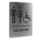 Braille-WC-Schild für Rollstuhlfahrer, Edelstahl 4