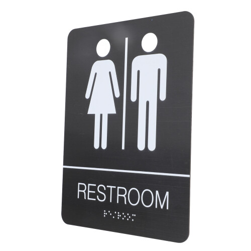 Braille-WC-Schild aus Edelstahl, 20x15 cm 2