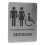 Braille-WC-Schild für Rollstuhlfahrer, Edelstahl 5